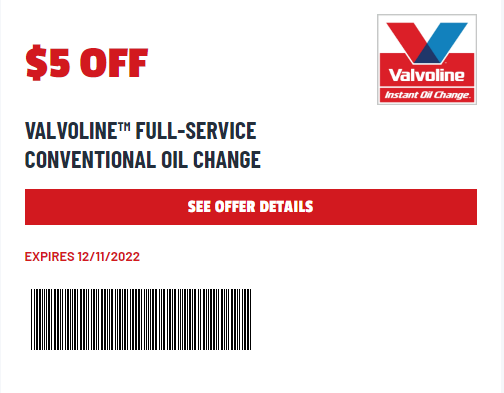 Valvoline Oil Change Coupon $25 2022 W  Instant Oil Change 19.99 Off 